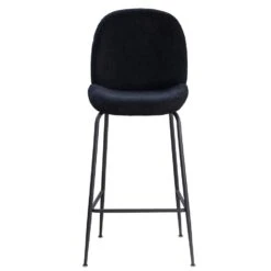 Giga Meubel Barkruk Teddy Zwart - Zithoogte 75cm - Zwart Onderstel