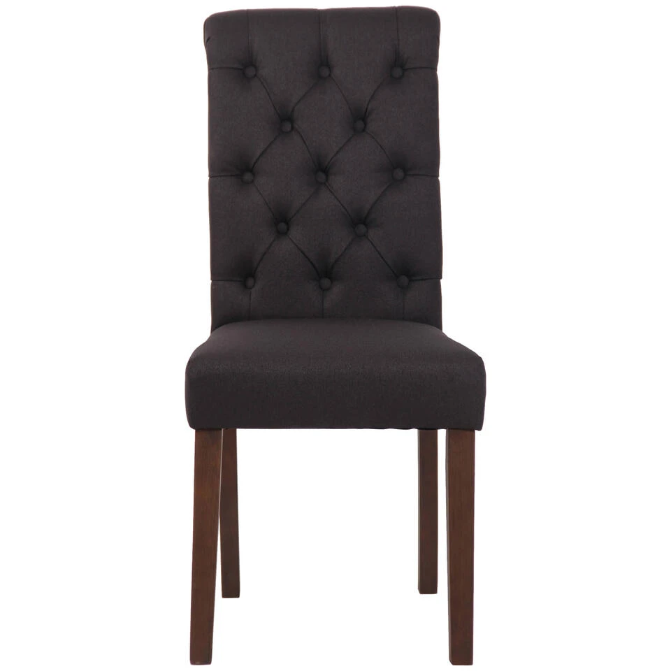 CLP Eetkamerstoel Lisburn Stof Zwart 5 CLP Eetkamerstoel Lisburn Stof Zwart - Afbeelding 3