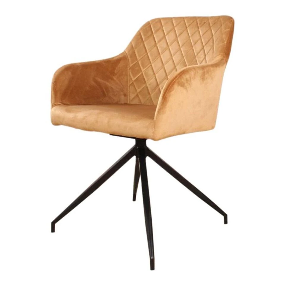 DS4U® Romy Armstoel Velvet - Stof - Goudkleurig 3 DS4U® Romy Armstoel Velvet - Stof - Goudkleurig