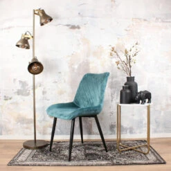 DS4U® Benito Eetkamerstoel 2.0 - Stof - Blauw -Meubelwinkel 1000069475 0101