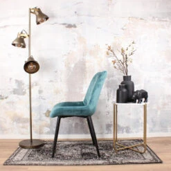 DS4U® Benito Eetkamerstoel 2.0 - Stof - Blauw -Meubelwinkel 1000069475 0103