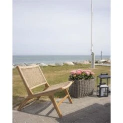 Giga Meubel Stoel Rotan Naturel - Zithoogte 40cm - Stoel Derby Teak -Meubelwinkel 1000069893 0101