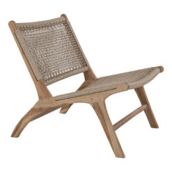Giga Meubel Stoel Rotan Naturel - Zithoogte 40cm - Stoel Derby Teak -Meubelwinkel 1000069893 0103