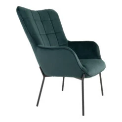 Giga Meubel Stoel Velvet Groen/Zwart - Zithoogte 44,5cm - Stoel Glasgow -Meubelwinkel 1000069899 0103