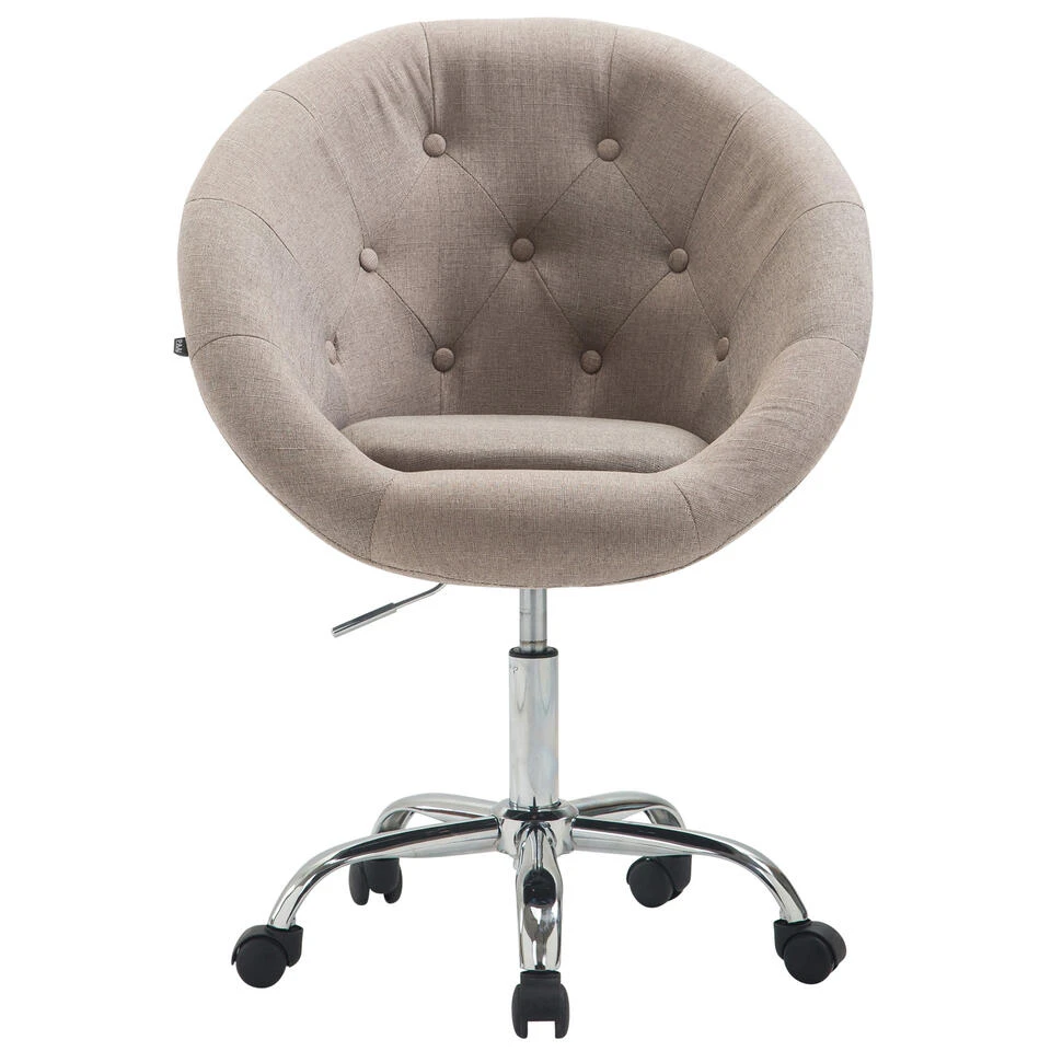 CLP Bureaustoel Londen V2 Stof Taupe 4 CLP Bureaustoel Londen V2 Stof Taupe - Afbeelding 2