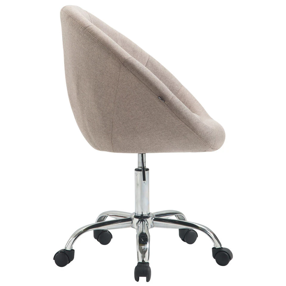 CLP Bureaustoel Londen V2 Stof Taupe 5 CLP Bureaustoel Londen V2 Stof Taupe - Afbeelding 3