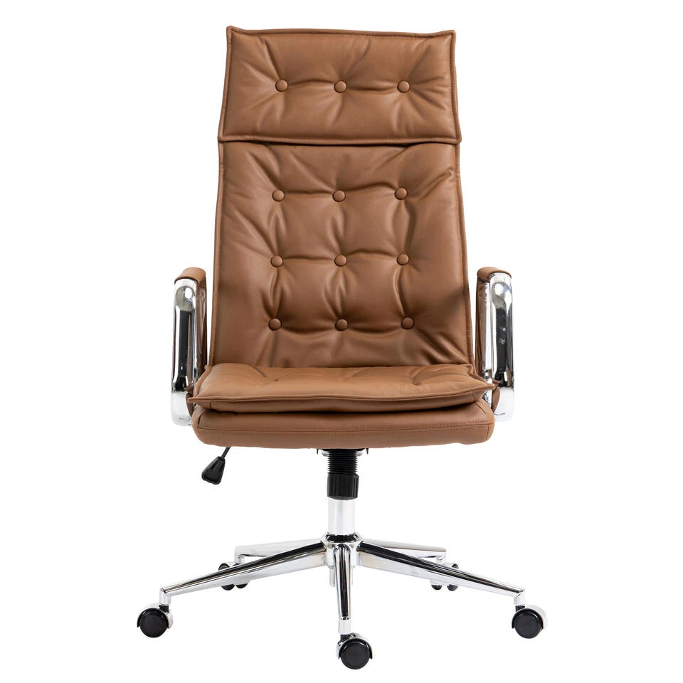 Clp Bureaustoel Sotira Leder Brons 4 Clp Bureaustoel Sotira Leder Brons - Afbeelding 2