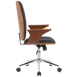 Clp Bureaustoel Burbank Kunstleer Zwart -Meubelwinkel 1000071070 0102