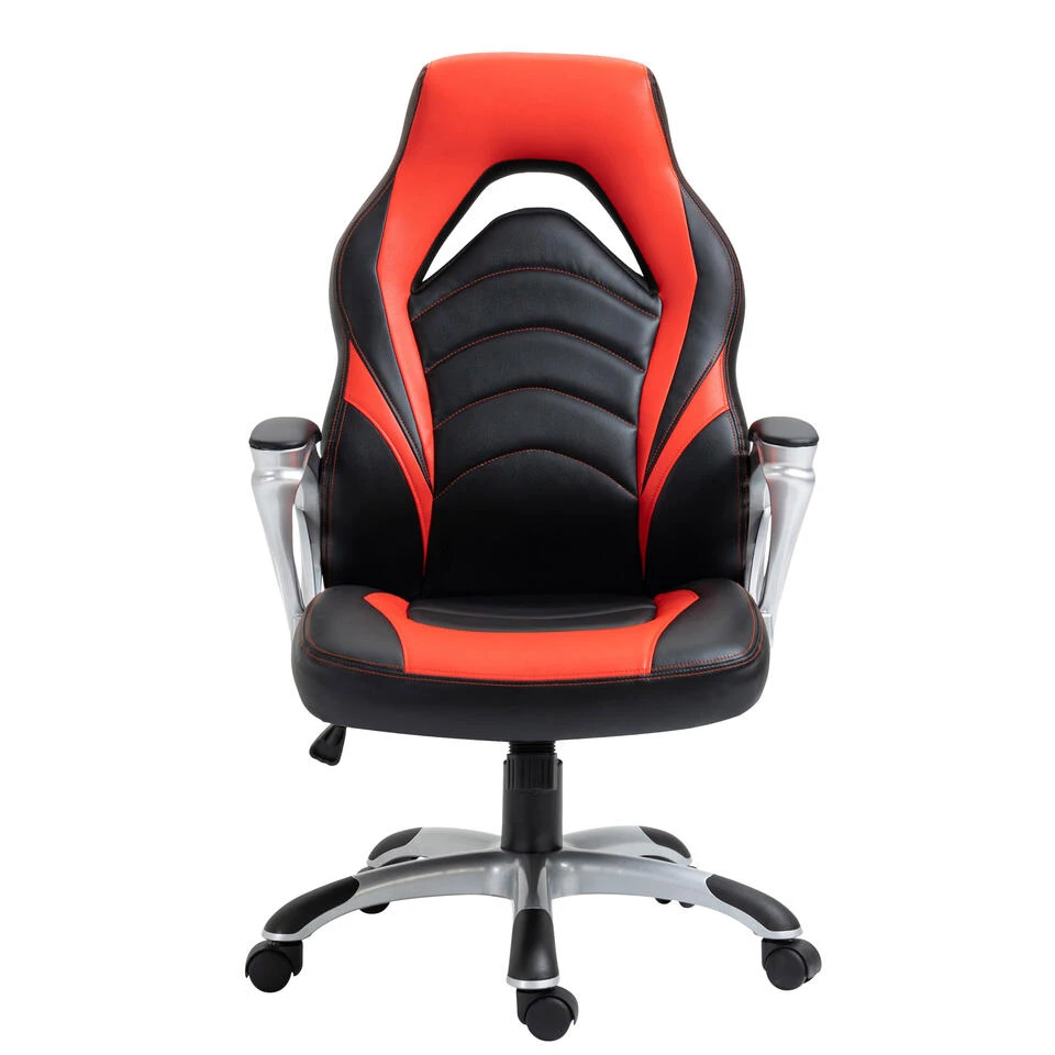 Clp Bureaustoel Foxton Kunstleder Rood 4 Clp Bureaustoel Foxton Kunstleder Rood - Afbeelding 2