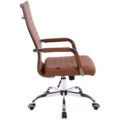 Clp Bureaustoel Amadora Kunstleer Lichtbruin -Meubelwinkel 1000071083 0102