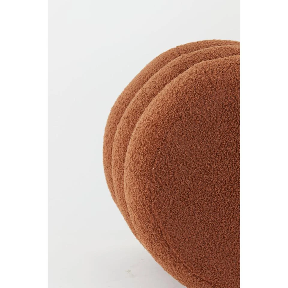 Poef Kimi - Oranje - Ø40cm 6 Poef Kimi - Oranje - Ø40cm - Afbeelding 4