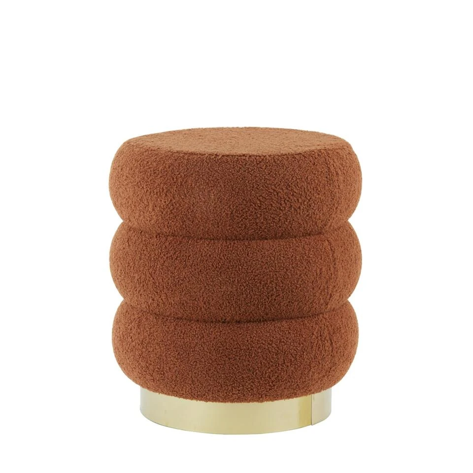 Poef Kimi - Oranje - Ø40cm 3 Poef Kimi - Oranje - Ø40cm