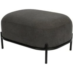 Puur Kalve Hocker - Rechthoek - Stof - Grijs