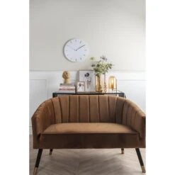 Leitmotiv Bank Royal - Velvet Chocolade Bruin - 128x71x80cm -Meubelwinkel 1000074591 0101