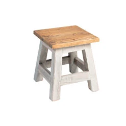 Rootsmann Houten Krukje - Grijs - Hout -Meubelwinkel 1000074648 0101