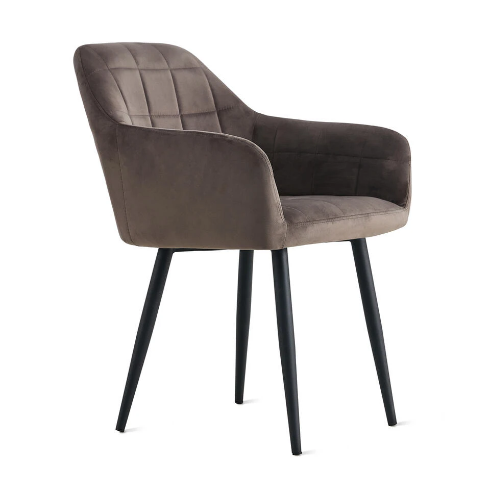 Eetkamerstoel Praia Velvet Antraciet 4 Eetkamerstoel Praia Velvet Antraciet - Afbeelding 2