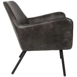 Puur Berg Fauteuil PU-leer - Lederlook - Grijs -Meubelwinkel 1000074936 0103