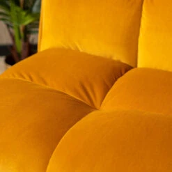 Velvet Fauteuil Maud Oker Geel - Stof - Geel -Meubelwinkel 1000074953 0103