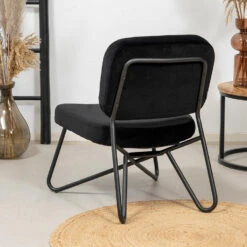 Velvet Fauteuil Jasmijn Zwart - Stof - Zwart 8 Velvet Fauteuil Jasmijn Zwart - Stof - Zwart -Meubelwinkel 1000074957 0102