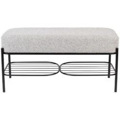 Puur Mandal Bankje 90cm - Stof - Grijs 8 Puur Mandal Bankje 90cm - Stof - Grijs -Meubelwinkel 1000076847 0102