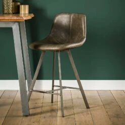 Barstoel Jill Kuip - Lederlook - Multikleur -Meubelwinkel 1000076857 0102