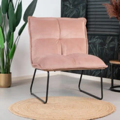 Velvet Fauteuil Maud Roze - Stof - Roze 9 Velvet Fauteuil Maud Roze - Stof - Roze -Meubelwinkel 1000079003 0103