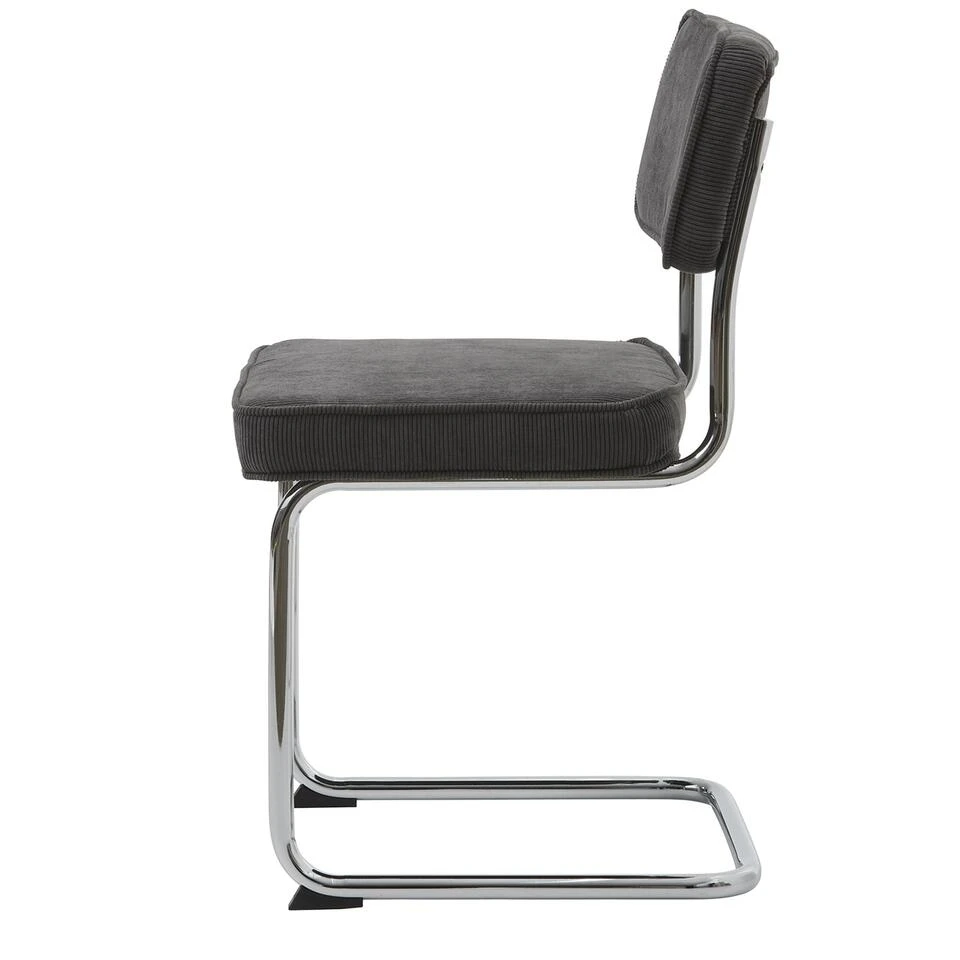 Giga Meubel Eetkamerstoel Grijs - Stof & Metaal - Stoel Rupert 4 Giga Meubel Eetkamerstoel Grijs - Stof & Metaal - Stoel Rupert - Afbeelding 2