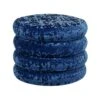Beliani Poef BREWTON - Blauw Fluweel -Meubelwinkel 1000080239