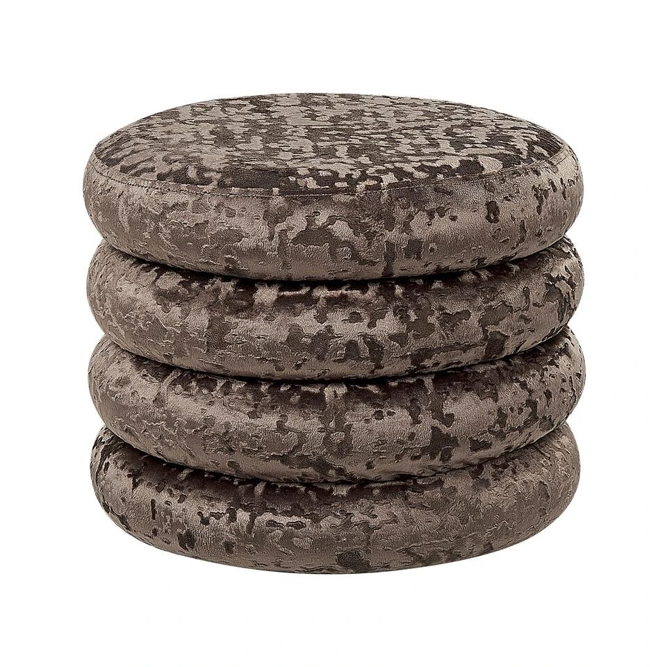 Beliani Poef BREWTON - Bruin Fluweel 3 Beliani Poef BREWTON - Bruin Fluweel