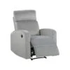 Beliani TV-fauteuil VERDAL - Grijs Fluweel -Meubelwinkel 1000080316