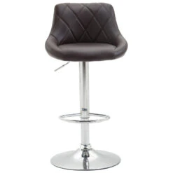 CLP Barkruk Lazio Chroom Frame Kunstleer Bruin 8 CLP Barkruk Lazio Chroom Frame Kunstleer Bruin -Meubelwinkel 1000081077 0102