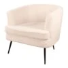 DS4U® Norah Fauteuil Teddy - Stof - Wit 2 DS4U® Norah Fauteuil Teddy - Stof - Wit -Meubelwinkel 1000081204