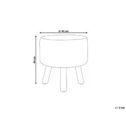Beliani Hocker MANZAI - Beige Katoen -Meubelwinkel 1000081320 0102