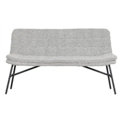 WOOOD Lucy Eetkamerbankje - Bouclé - Off White - 87x150x67 -Meubelwinkel 1000084221 0103