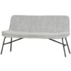 WOOOD Lucy Eetkamerbankje - Bouclé - Off White - 87x150x67 -Meubelwinkel 1000084221