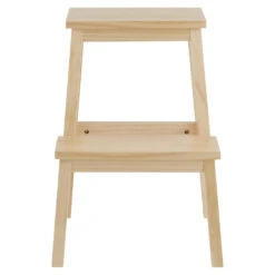 ACAZA Houten Opstapje - Krukje Met 2 Niveaus Voor Keuken Of Kelder - Bruin -Meubelwinkel 1000085108 0103