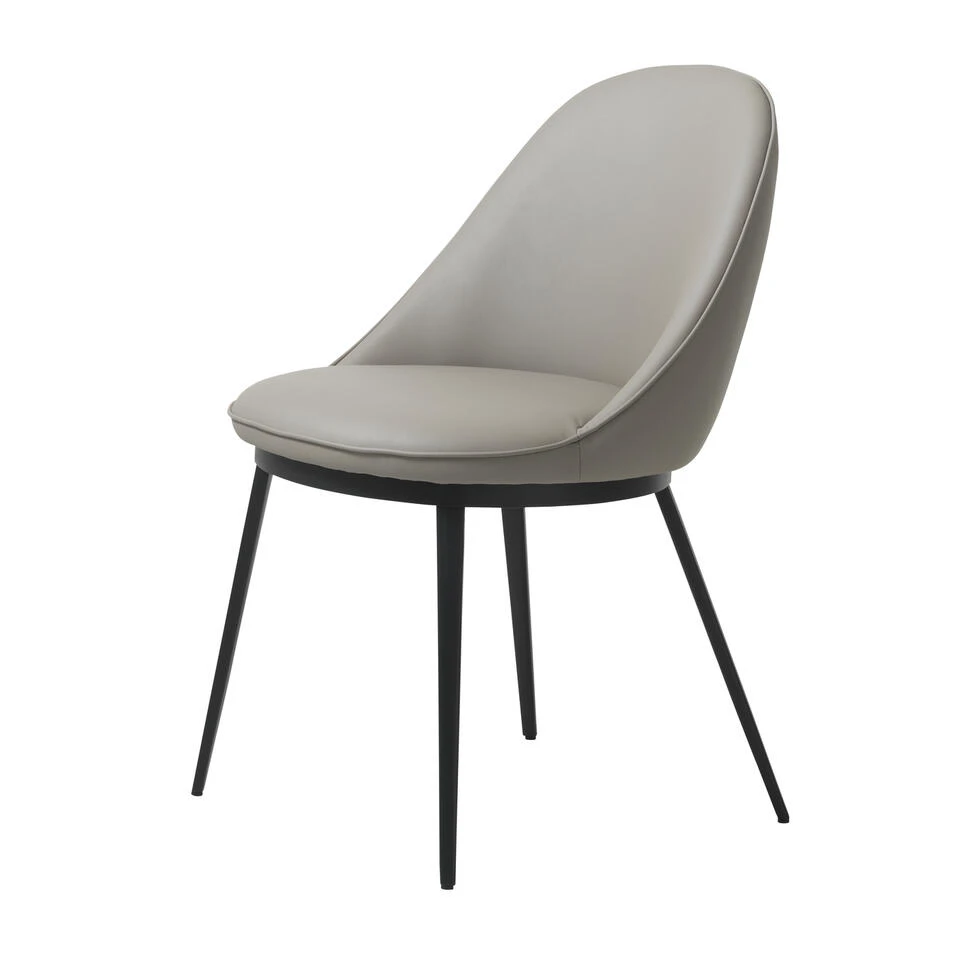 Giga Meubel Eetkamerstoel Kunstleer - Taupe - Zithoogte 49cm - Stoel Gain 3 Giga Meubel Eetkamerstoel Kunstleer - Taupe - Zithoogte 49cm - Stoel Gain