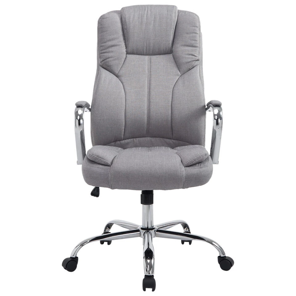 Clp Bureaustoel Xanthos Stof Zilverkleurig 4 Clp Bureaustoel Xanthos Stof Zilverkleurig - Afbeelding 2