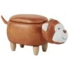 Beliani Dierenhocker MONKEY - Bruin Kunstleer 2 Beliani Dierenhocker MONKEY - Bruin Kunstleer -Meubelwinkel 1000089918