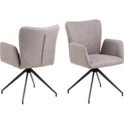 Sohome Draaibare Eetkamerstoel - Set Van 2 - Aubri - Grijsbruin