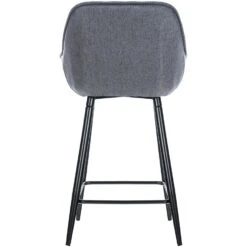 CLP Set Van 2 Barkrukken Gibson Stof Zilverkleurig -Meubelwinkel 1000092177 0102