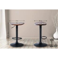 CLP Set Van 2 Barkrukken Skelde Walnoot -Meubelwinkel 1000092187 0101