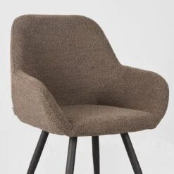 LABEL51 Eetkamerstoel Fender - Bruin - Boucle - 59x57x87 Cm -Meubelwinkel 1000093223 0103