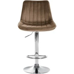 CLP Barkruk Toni Fluweel Chroom Frame Crème -Meubelwinkel 1000093439 0102