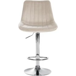 CLP Barkruk Toni Fluweel Chroom Frame Crème -Meubelwinkel 1000093465 0102