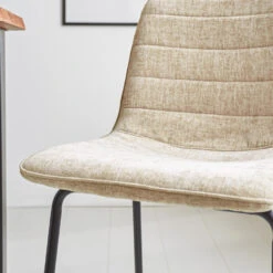 Barkruk Mark Chenille Beige - Zithoogte 65 Cm - Polyester - Beige -Meubelwinkel 1000093707 0103