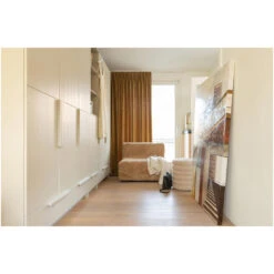 WOOOD Poef Carly - Polyester - Zand - 48x40x40 -Meubelwinkel 1000093873 0102