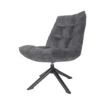 Decor 88 Adaline Velvet Fauteuil Donkergrijs - 70x65-105 Cm -Meubelwinkel 1000094201