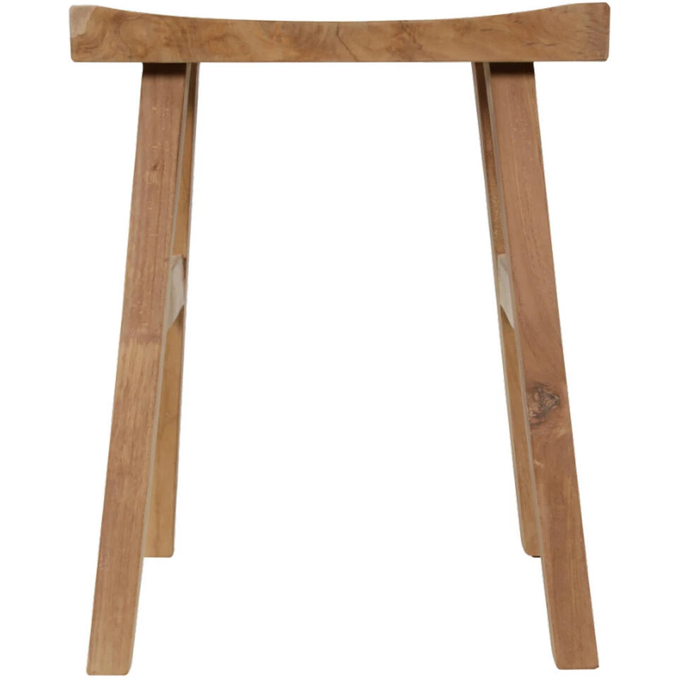 Teak Krukje 40x30x50cm - Hout - Bruin 4 Teak Krukje 40x30x50cm - Hout - Bruin - Afbeelding 2