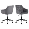 Sohome Bureaustoel Otto - Velvet - Dark Grey